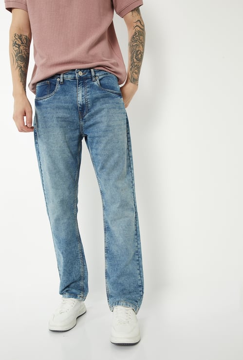 Men Washed Regular Fit Jeans