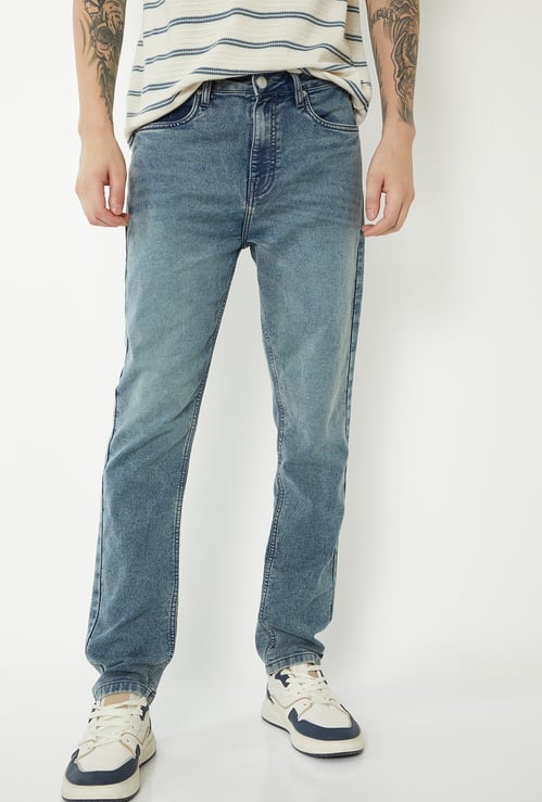 Men Dark Wash Relaxed Fit Jeans
