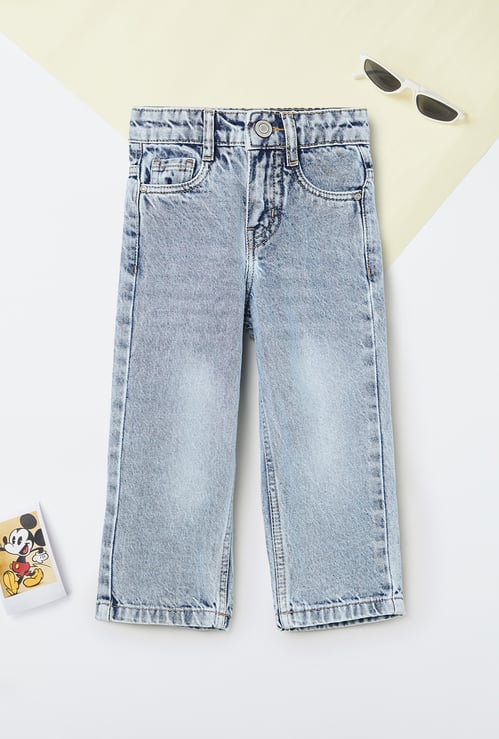 Boys Washed Loose Fit Jeans