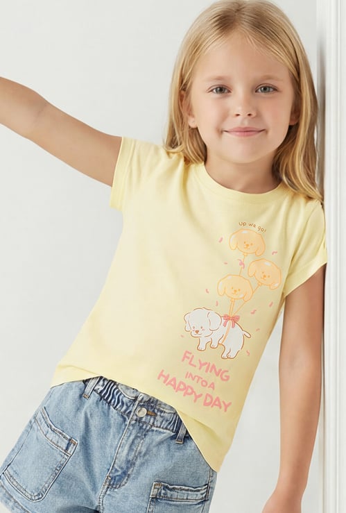 Girls Graphic Print T-shirt