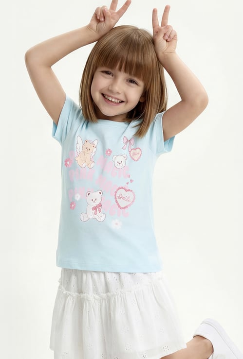 Girls Graphic Print T-shirt