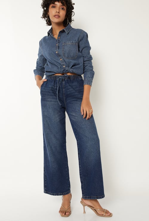 Women Dark Wash Full Length Jeans