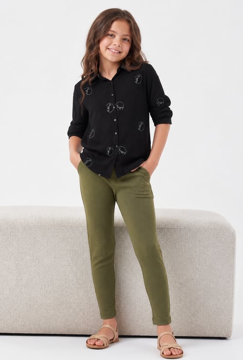 Girls Ribbed Leggings