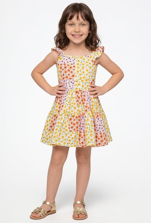 Girls Floral Print Dress
