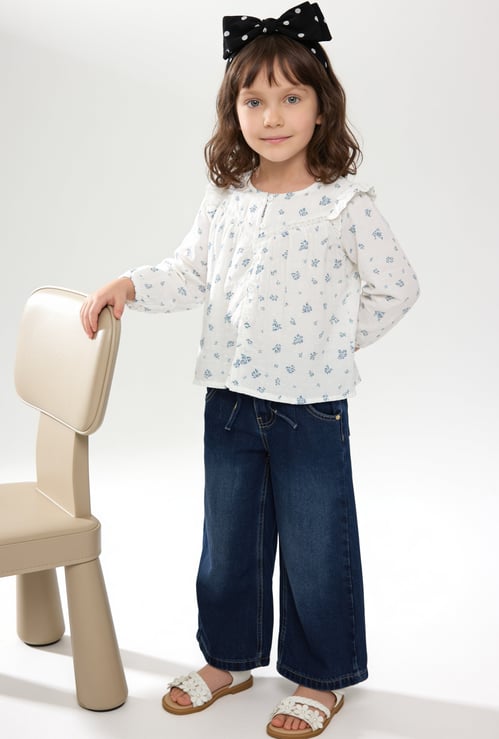 Girls Floral Print Top