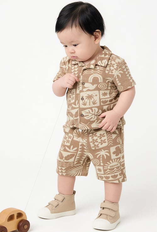 Boys Printed Shorts Set