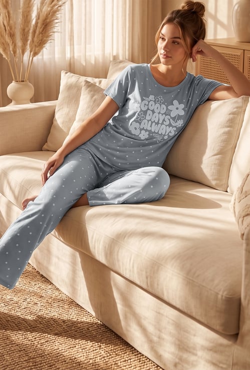 Women Floral Print PJ Set