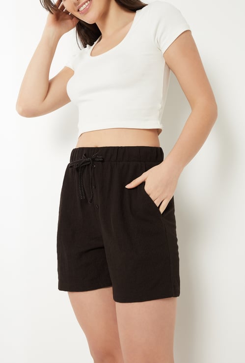 Women Knit Lounge Shorts