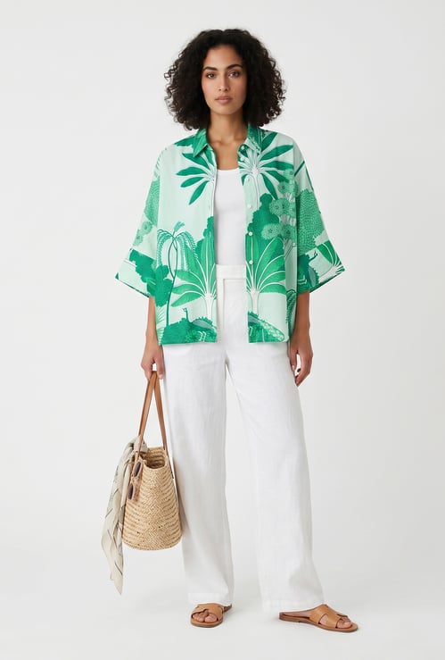 Women Leaf Printed Tunic