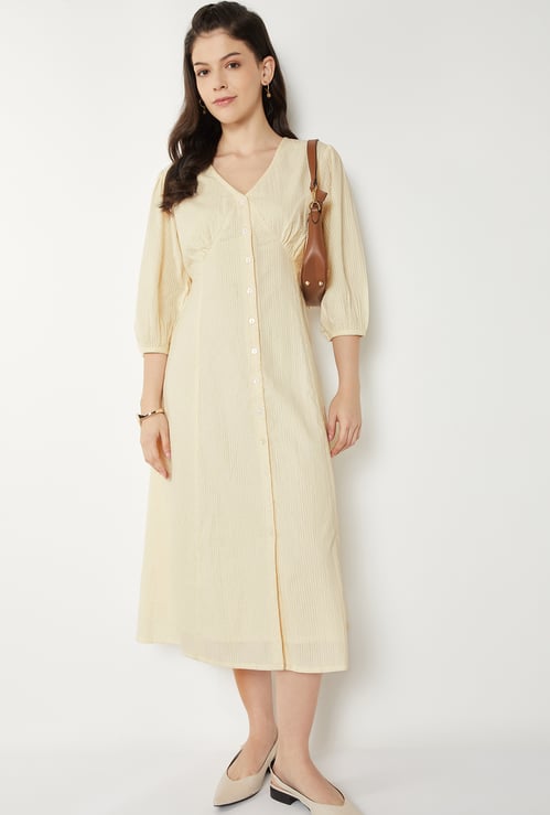 Textured A-line Dress
