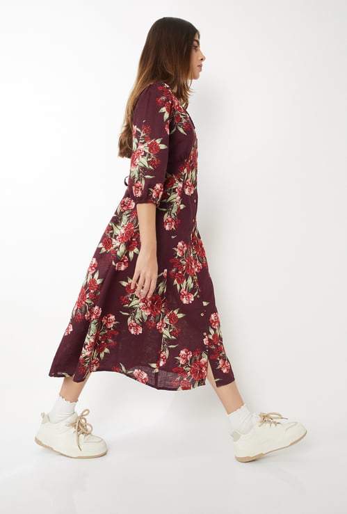 Women Floral Print A-line Dress