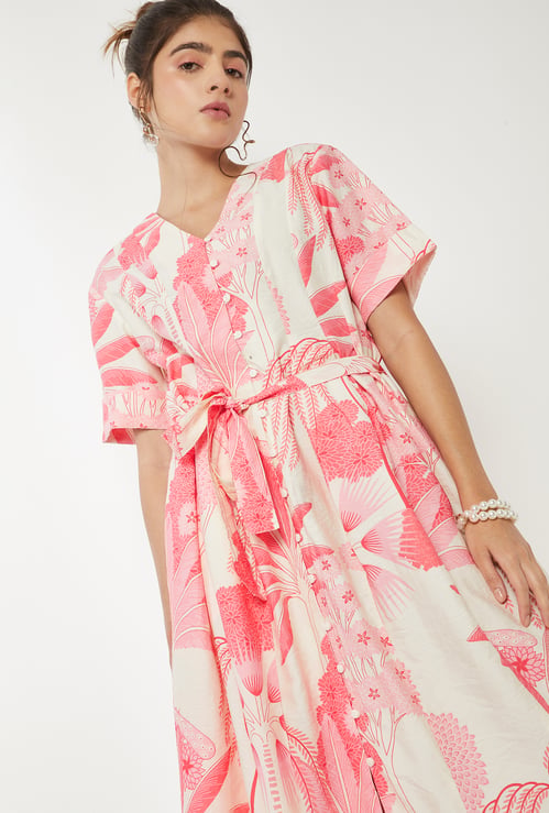 Women Floral Print A-line Dress