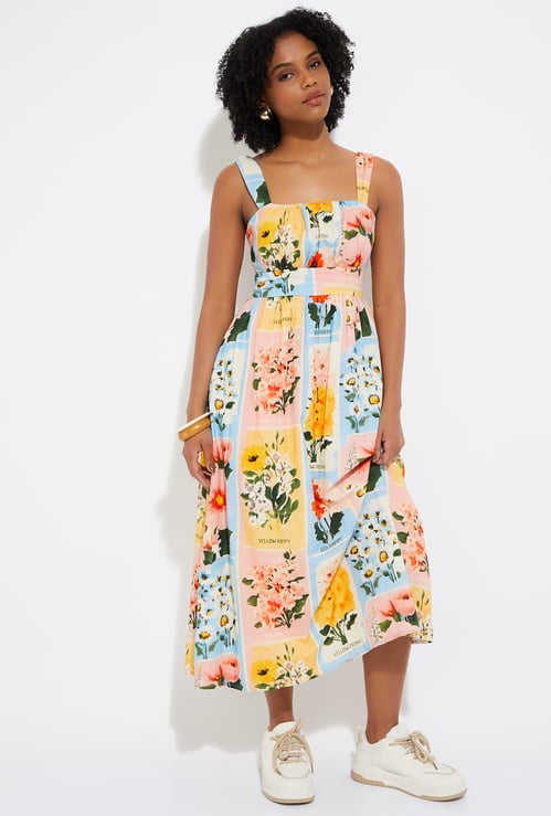 Women Floral Print Maxi Dress