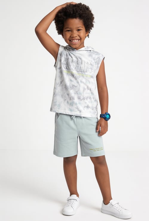 Boys Tie-Dye Printed Shorts Set