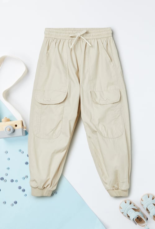 Boys Solid Cargo Joggers