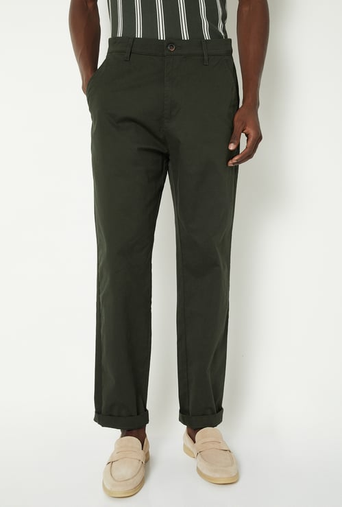 Men Solid Chinos