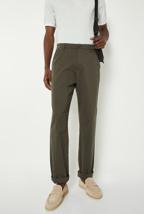 Men Solid Chinos