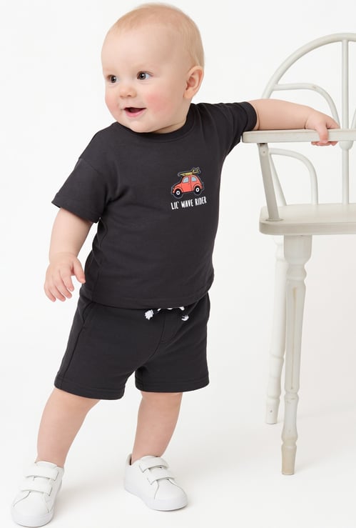 Boys Printed Shorts Set