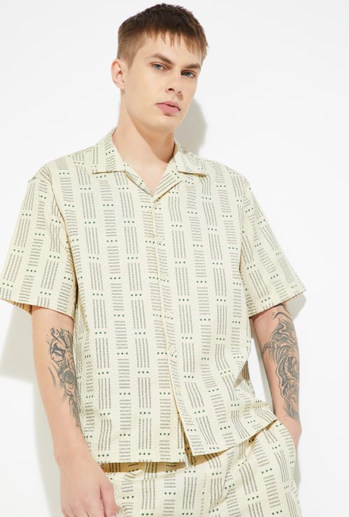 URB_N Men Printed Oversized Resort Shirt
