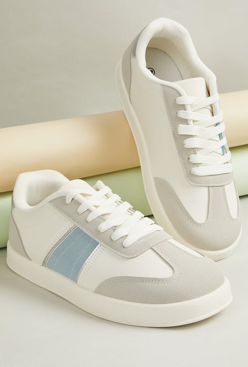 Women Contrast Overlay Sneakers