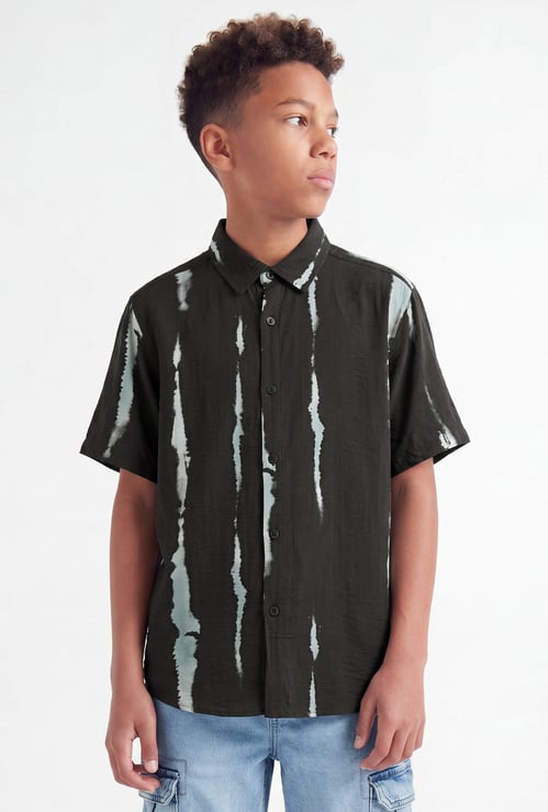 Boys Printed Regular Fit Shirt