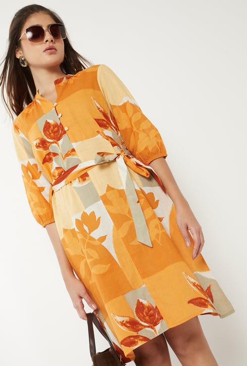 Women Floral Print A-line Dress