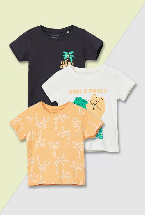 Boys Printed T-shirts - Pack of 3