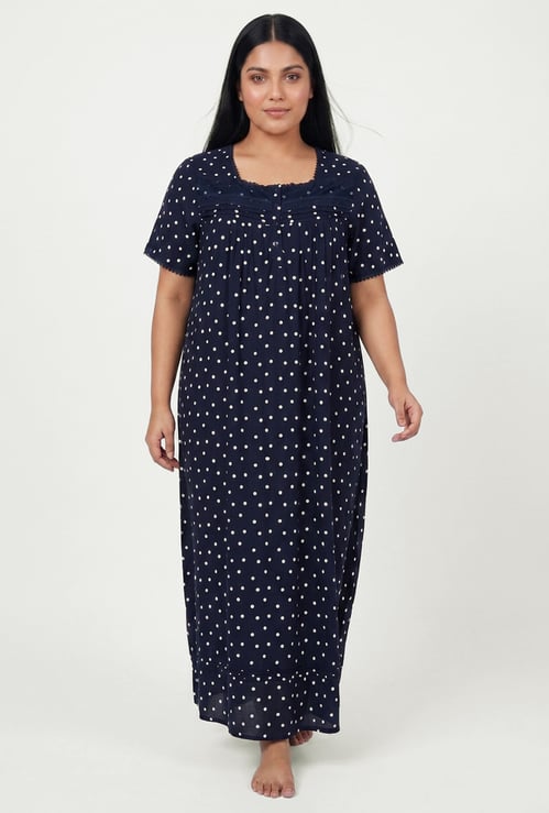 Women Polka Dots Nightgown