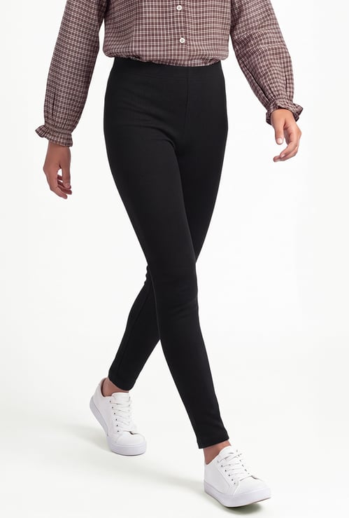 Girls Ribbed Leggings