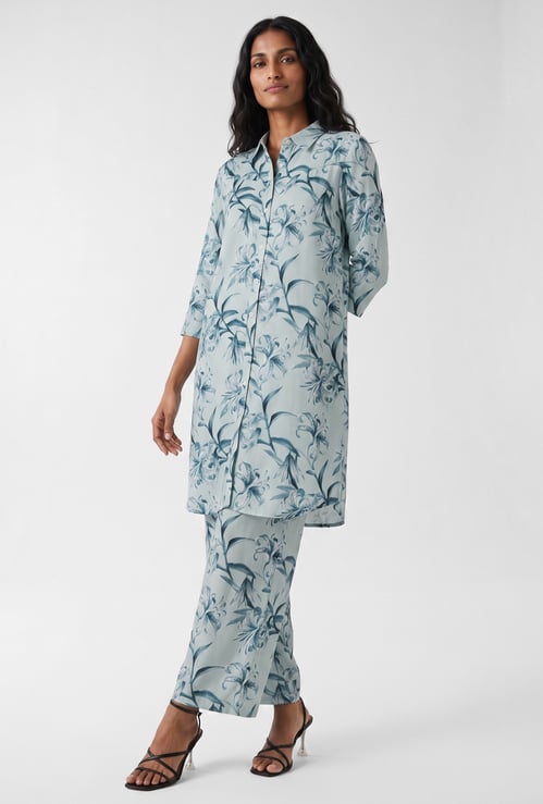 Women Floral Print Straight Kurta Set