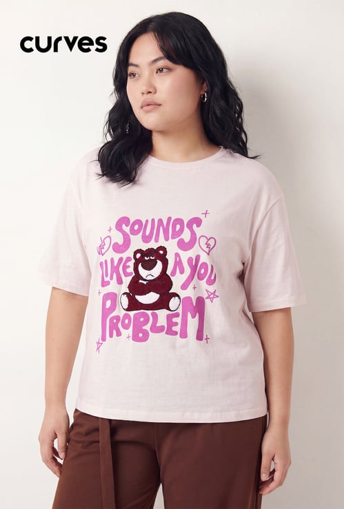 Women Lotso Embroidered T-shirt