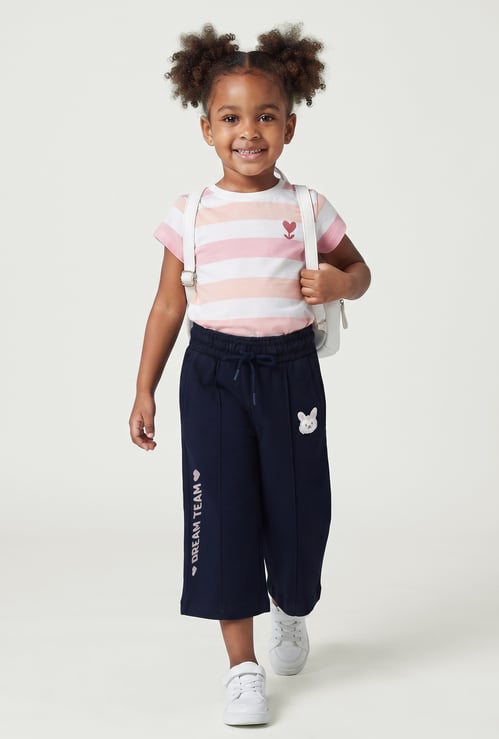 Girls Bunny Applique Joggers