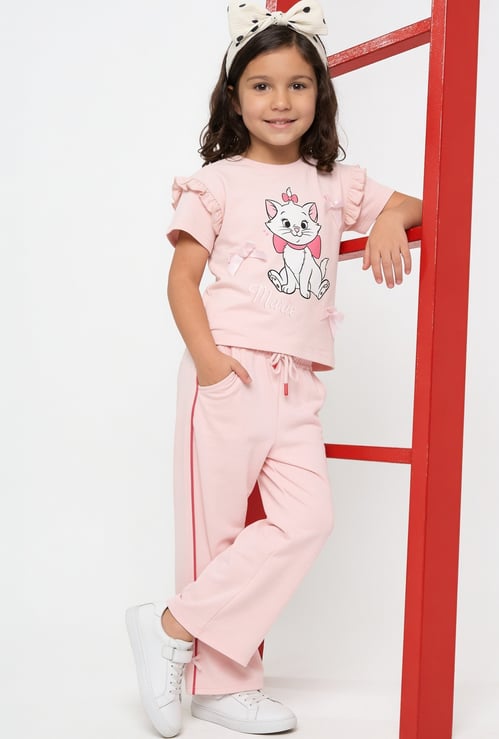 Girls Marie Character Print Trousers Set