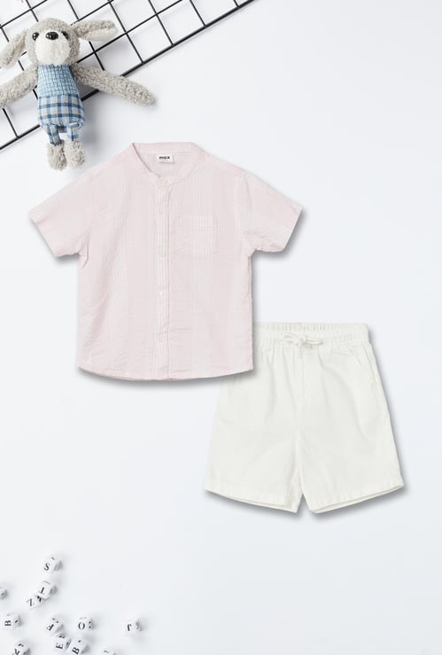 Boys Striped Shorts Set