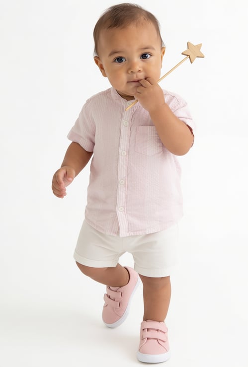 Boys Striped Shorts Set