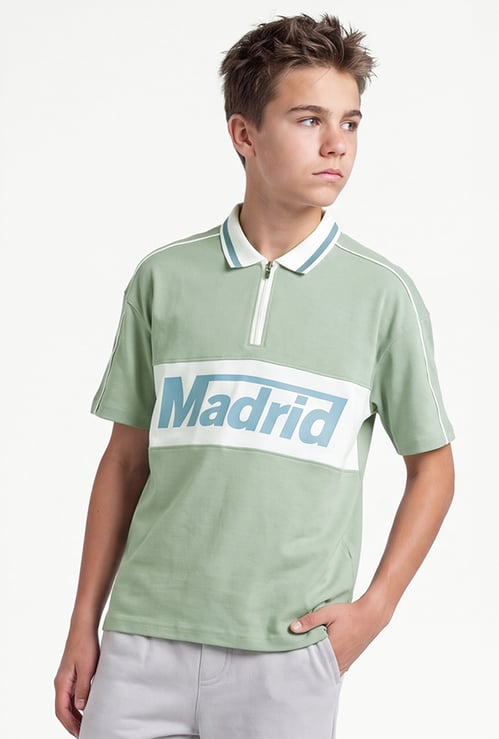 Boys Printed Polo T-shirt