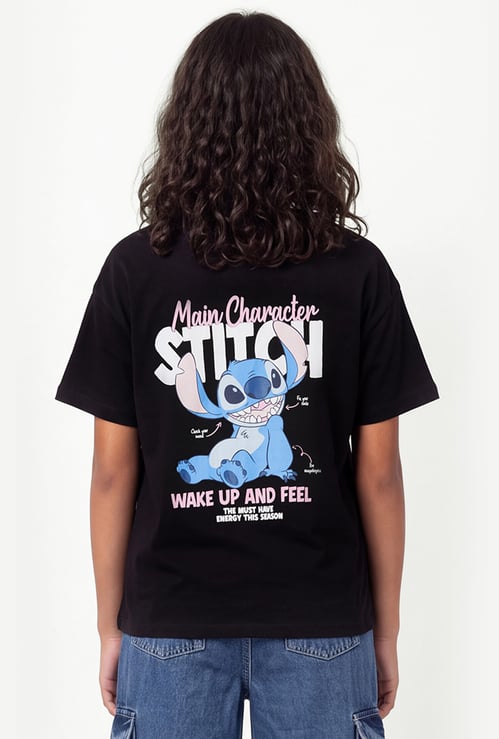Girls Stitch Back Print T-shirt