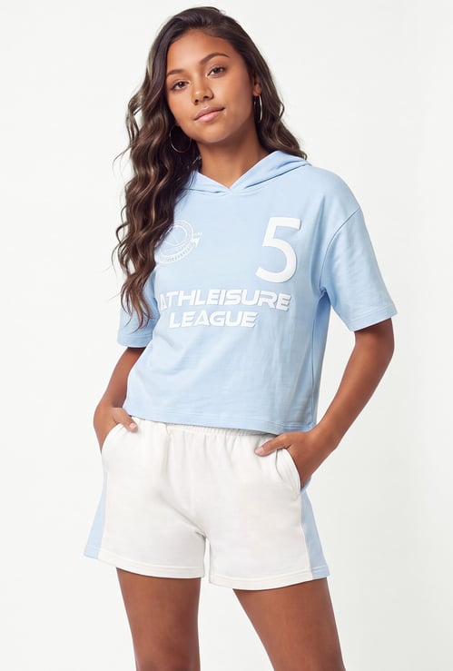 Girls Solid Shorts Set