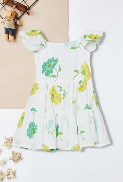 Girls Floral Print Dress