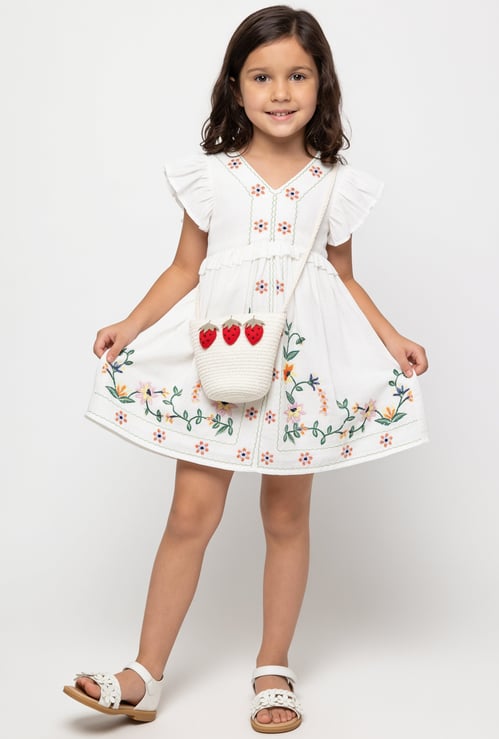 Girls Embroidered Dress