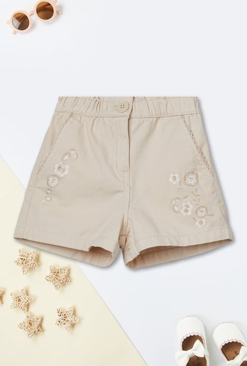 Girls Embroidered Shorts