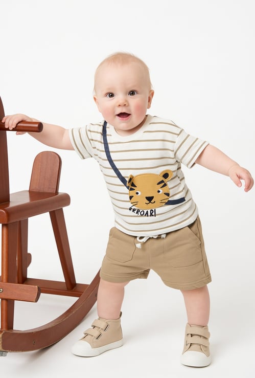 Boys Striped T-Shirt and Shorts Set