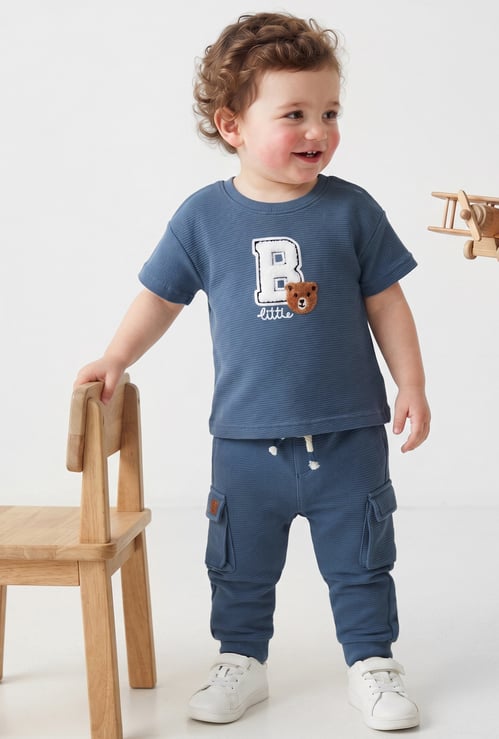 Boys Applique T-shirt with Joggers Set