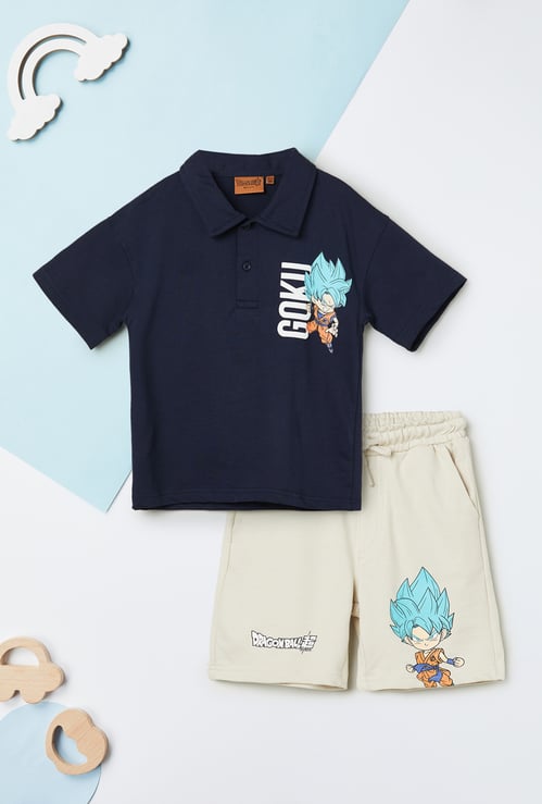 Boys Dragon Ball Goku T-shirt with Shorts Set