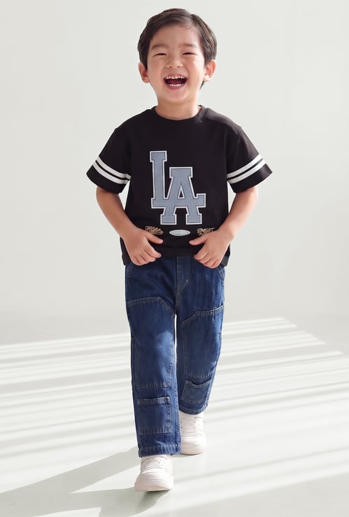 Boys Solid Cargo Jeans