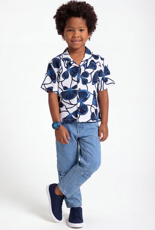 Boys Floral Print Shirt