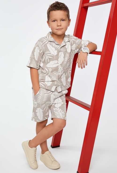 Boys Printed Shorts Set