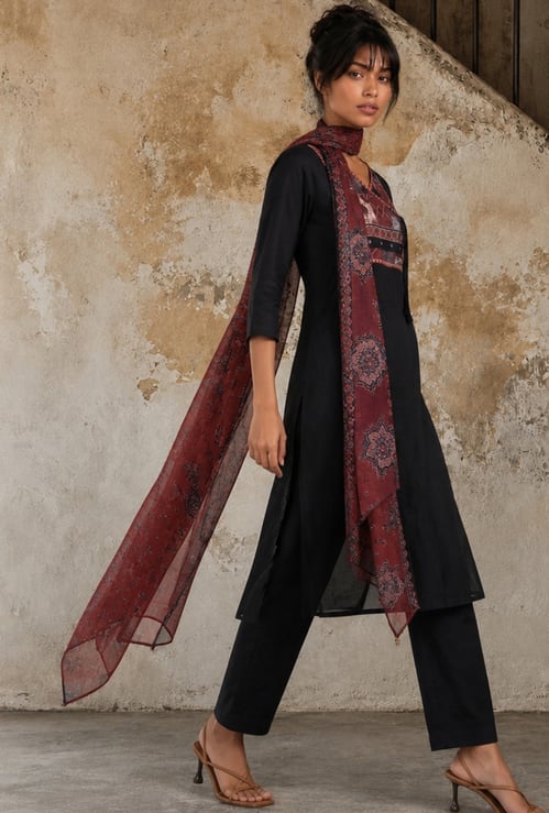 Women Printed A-line Kurta Set