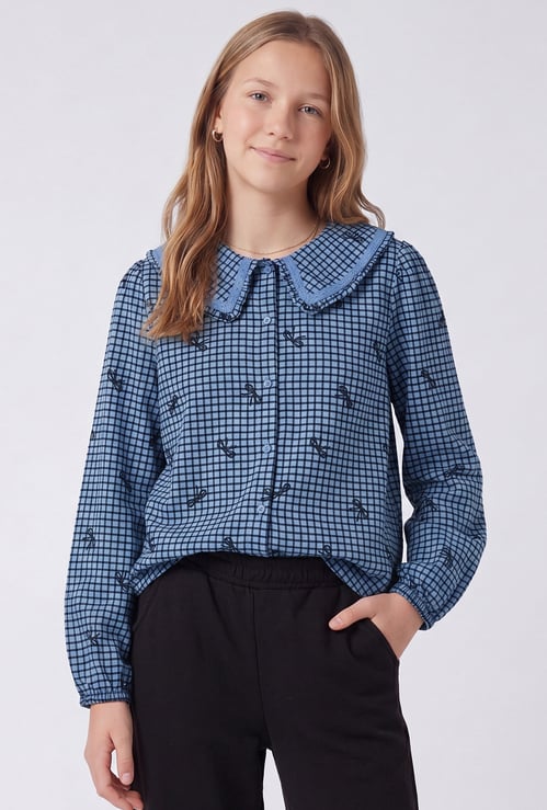 Girls Checked Top