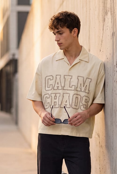 URB_N Men Embroidery Shirt